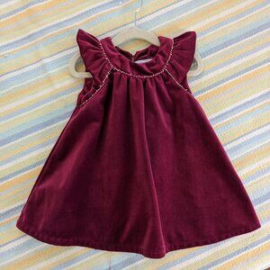 ✨ Heirlooms by Polly Flinders burgundy Holiday Christmas velvety tunic 4T